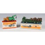 A Dinky Toys No. 505 Foden flat truck with chains and a Dinky Toys No. 25x breakdown lorry, both