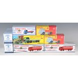 Eight Atlas Edition Dinky Toys and Supertoys commercial vehicles, comprising two No. 943 Leyland