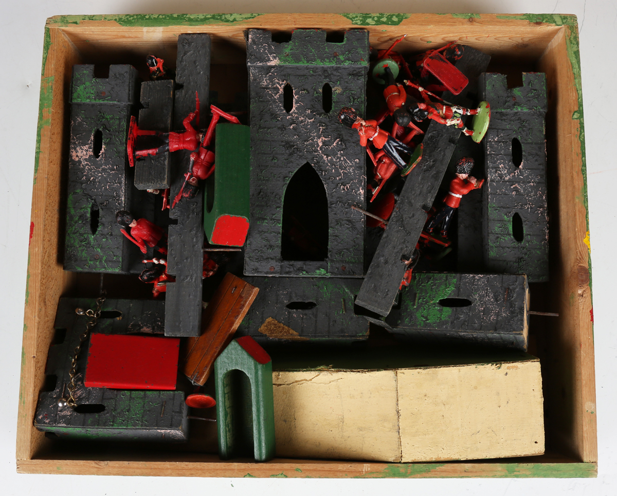 A collection of playworn Britains and other lead and plastic farm, zoo and other figures and - Image 4 of 13