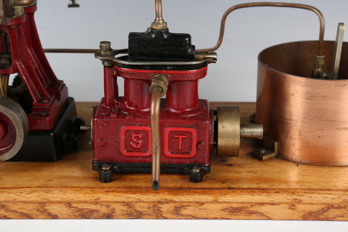 A live steam power plant with Stuart D10 vertical engine with 5cm flywheel and Stuart Turner steam - Image 3 of 11