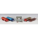 Eighteen Dinky Toys and Supertoys Foden wagons, flatbed lorries with chains and tankers and five