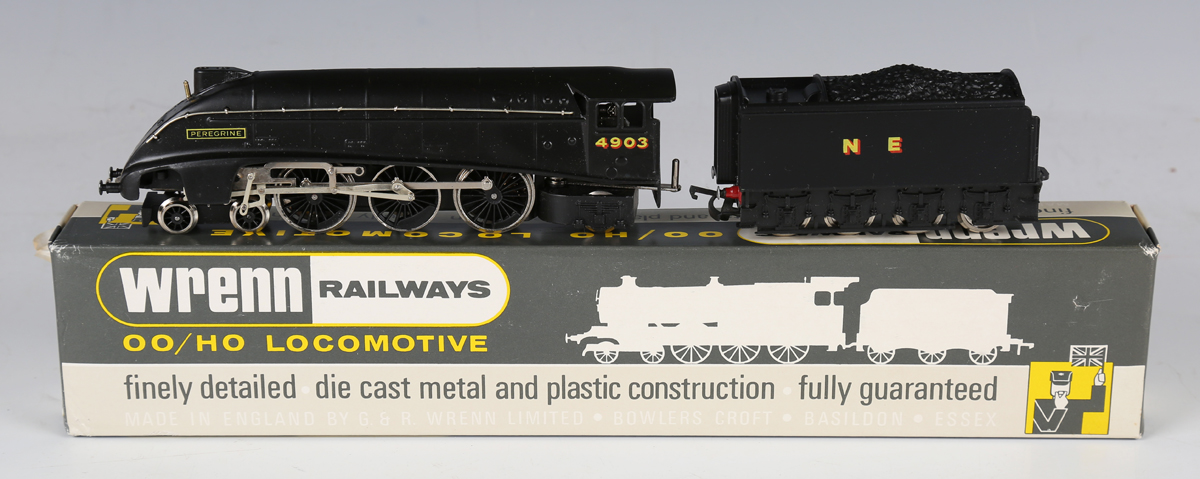 A Wrenn gauge OO/HO W2213 4-6-2 Class A4 locomotive 'Peregrine' and tender, boxed with packing