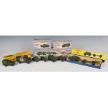 A small collection of Dinky Toys and Supertoys army vehicles, comprising No. 697 25-pounder field