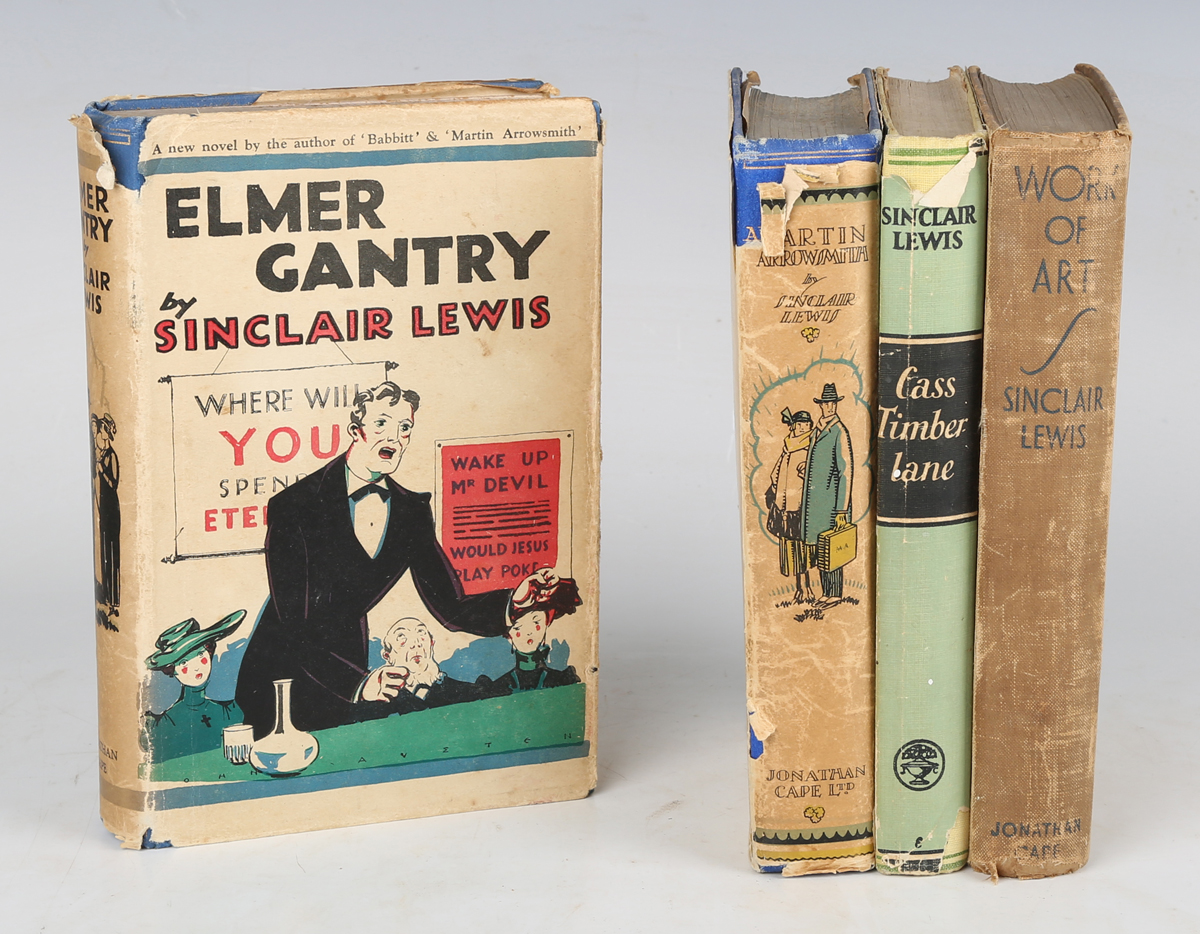 LEWIS, Sinclair. Elmer Gantry. London: Jonathan Cape, 1927. First U.K. edition, 8vo (189 x