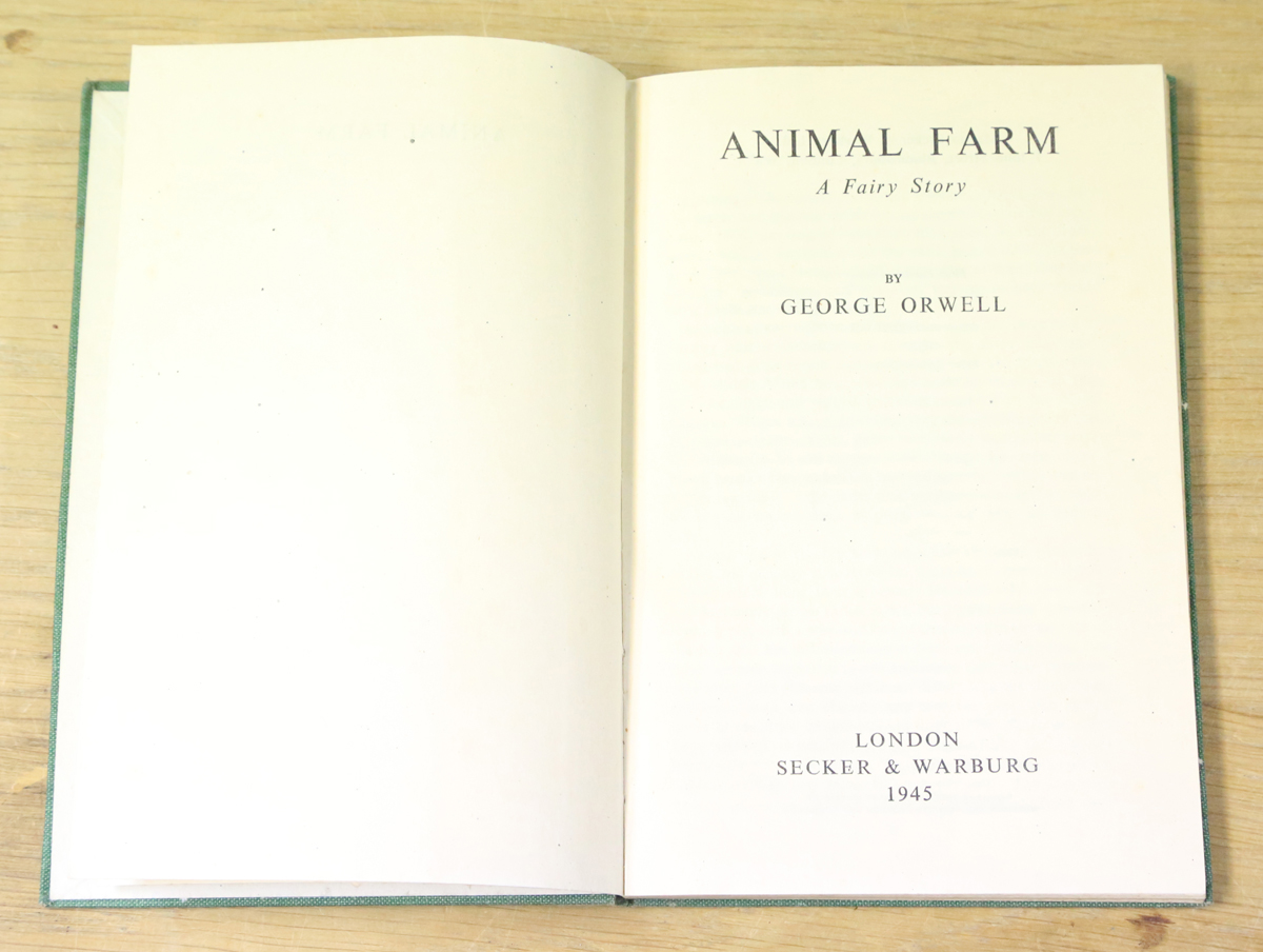 ORWELL, George. Animal Farm, a Fairy Story. London: Secker and Warburg, May 1945. First edition, - Image 8 of 8