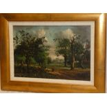J**Westel - oil on board Figure on a rural path, signed and dated 1816,