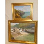 F** Chaplin Smith - oils on canvas/boards "Port Isaac", signed,