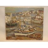 A** L** Hammonds - oil on canvas Fowey harbour scene,