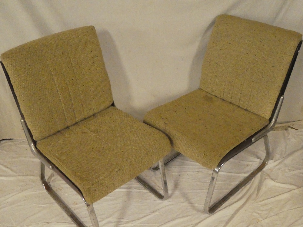 A pair of 1960's Eames-style chromium plated, - Image 2 of 2