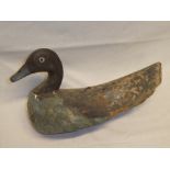 An old painted wood duck decoy