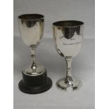 Two various silver pedestal cups including Fowey Royal Regatta 1930 - "Sailing Club Class" and