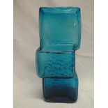 An unusual large Whitefriars glass "Drunken Bricklayer" pattern vase,