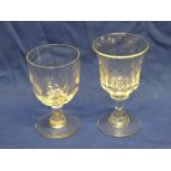 Two various Victorian pedestal rummer glasses