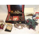 A large selection of various costume jewellery including necklaces, earrings, brooches etc.