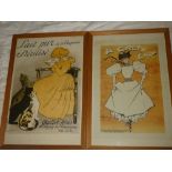 A pair of scoloured limited edition theatrical print "A Gaiety Girl" after D.