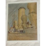 S**Orford - watercolour Figures on board a steamship, signed and dated 1935,