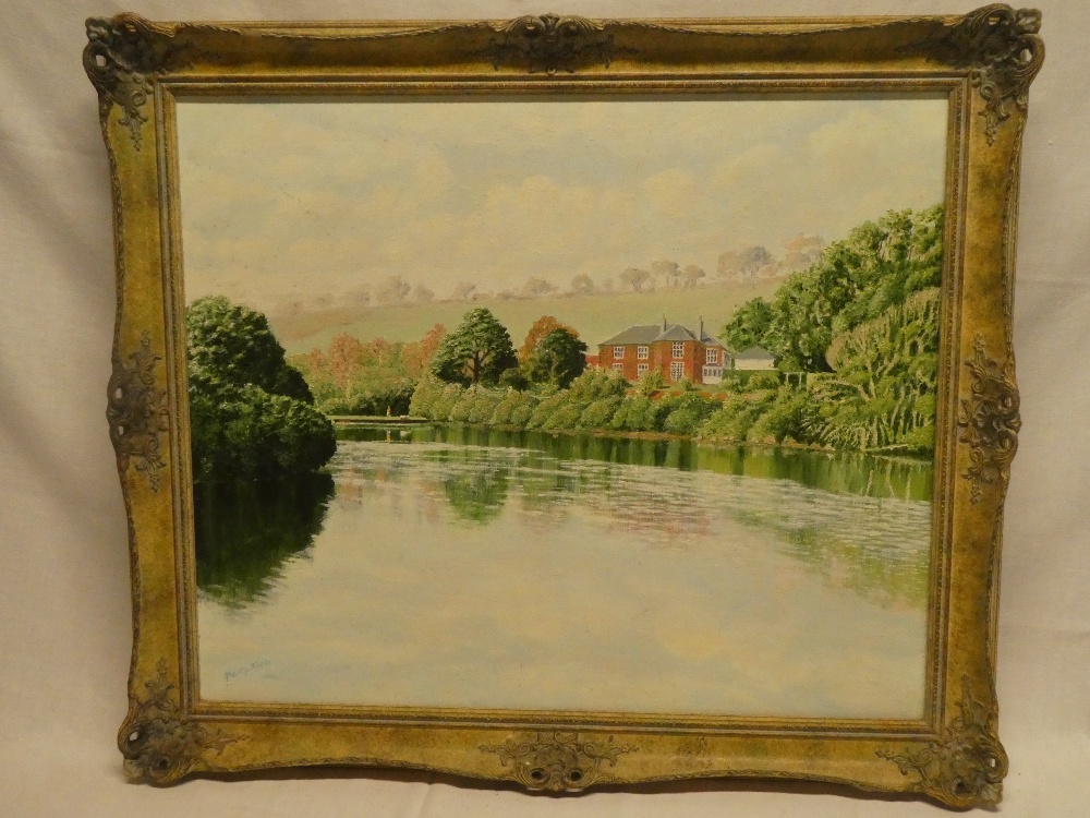 Phillip Fooks - oil on canvas Reflections - Quiet backwater of the Percuil River, signed,