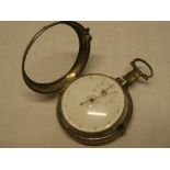 A gentleman's George III silver pair-cased pocket watch by Robert Broomfield with circular