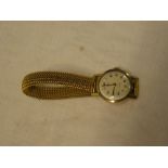 A ladies 9ct gold wristwatch by Rotary with expanding strap