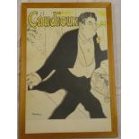 A coloured limited edition theatrical print "Caudieux" after Toulouse Lautrec",