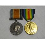 A First War pair of medals awarded to No. 27375 Pte. C.
