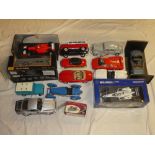 A selection of various diecast cars and vehicles,