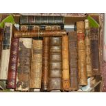 A selection of various antiquarian leather bound volumes (af)