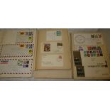 Three large scrapbooks containing New Zealand first day covers,
