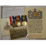 A 1914/15 star trio of medals awarded to No. 1226 Pte. C. M. Ruddiforth R.A.M.C.