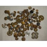 A selection of various military buttons including Victorian Volunteer General Service,