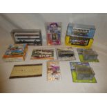 A box containing various diecast Hong Kong buses mainly mint and boxed