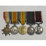 A group of five medals awarded to No. 9255/5429163 R. M. Payne later serving with an alias as R. M.