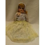 A French porcelain headed child's doll marked "S.F.B.J.