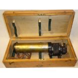 A brass mounted prismatic monocular gun-sighting telescope by W. Ottway & Co.