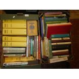 Two boxes of various cricket related volumes including Wisden Anthology 1864-1982 (4 vols);