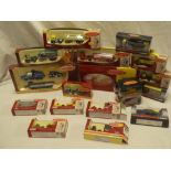A selection of 17 Corgi track-side mint and boxed railway accessory vehicles including The Bygone