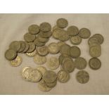 A selection of over 45 various silver florins