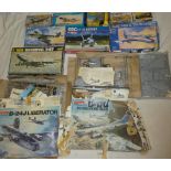 A selection of boxed model kits,