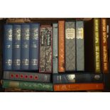 Sixteen Folio Society volumes in slip cases including The Great Stories of Crime and Detection,