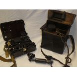 A vintage Russian telephone testing set in bakelite case and an old GPO telephone testing set (2)