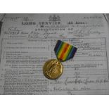 A First War Victory medal awarded to Lieut. O. W.