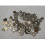 Two 1797 Cartwheel pennies, George III 1807 farthing, 1945 half-crown,