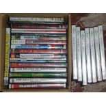 Eighteen bus/tractor dvd's and seven railway roundabout dvd's unopened