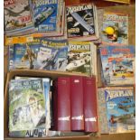 A selection of bound volumes of the Aeroplane magazine together with Aviation Modeller,