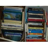 Three boxes containing a selection of sailing and nautical related volumes including The World of