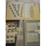 Two stock books containing a collection of GB mint stamps including blocks, strips etc.