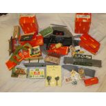 A large selection of various Hornby 00 gauge railway accessories including boxed R003 town station,