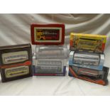A collection of eight mint and boxed Corgi/EFE diecast buses