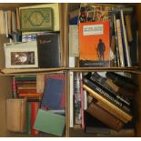 Seven boxes of various books including novels, poetry and others,