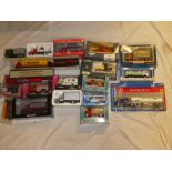 A selection of various mint and boxed diecast commercial vehicles including Corgi,